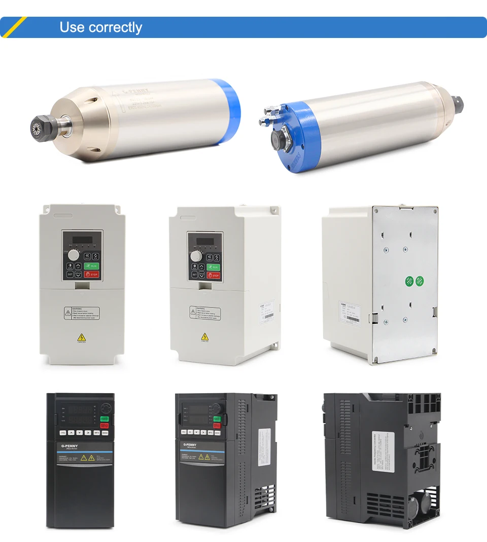G-Penny 3,2 kW ER20 100 mm wassergekühlter Spindelmotor-Kit, 400 Hz, 24.000 U/min, Inverter, 80 mm Halterung, Wasserpumpe für CNC-Holzbearbeitung – Detail 17