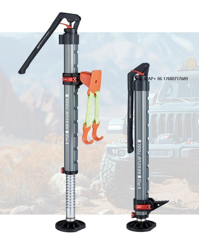 

Wildfront New 5500LBS Base Hydraulic Monkey Climbing Rod Manual Jack Trailer Hitch Car Accessories Tow Hook 2.5T