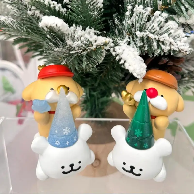 Figures Toys Maltese Line Puppy Christmas Series Surprise Lucky Blind Box Tide Play Doll Ornament Gifts Kawaii Christmas Present