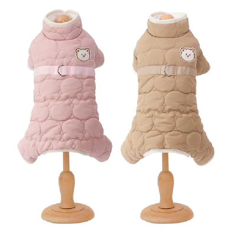 

Thick Warm Dog Jumpsuit Rompers Winter Pet Outfits Garment Puppy Small Dog Clothes Coat Jacket Pomeranian Poodle Bichon Clothing