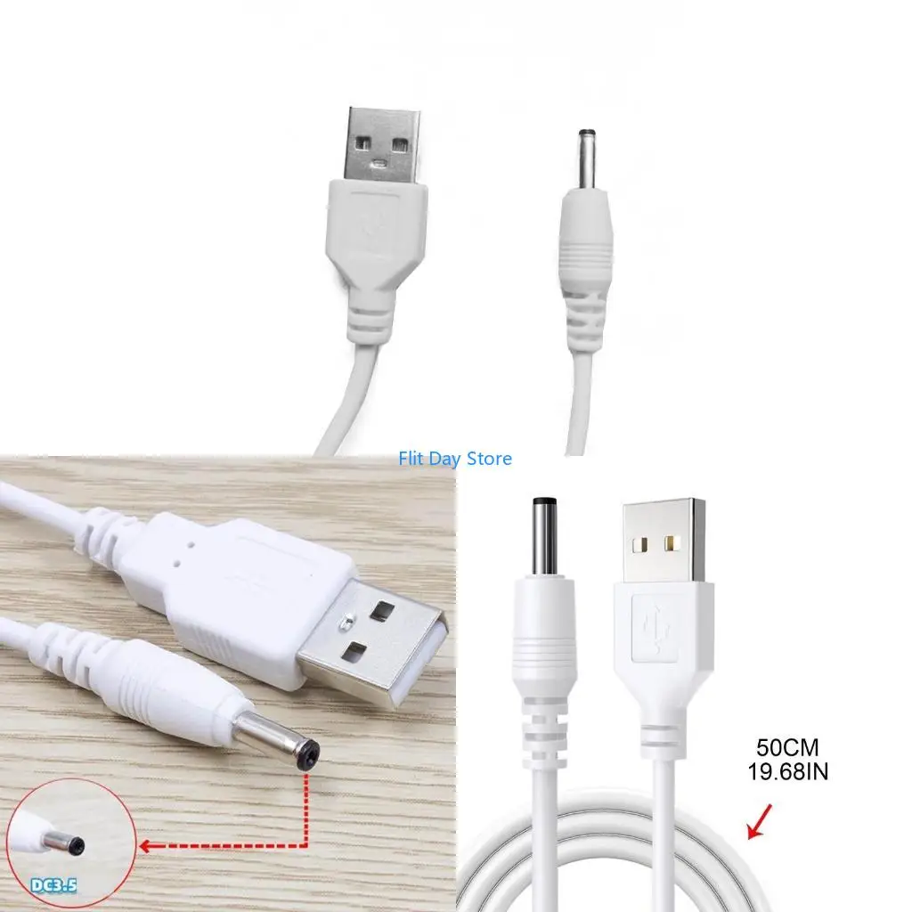 F92C USB to 3.5mm Plug Charging Cord Universal Power Cable Fast Conduct