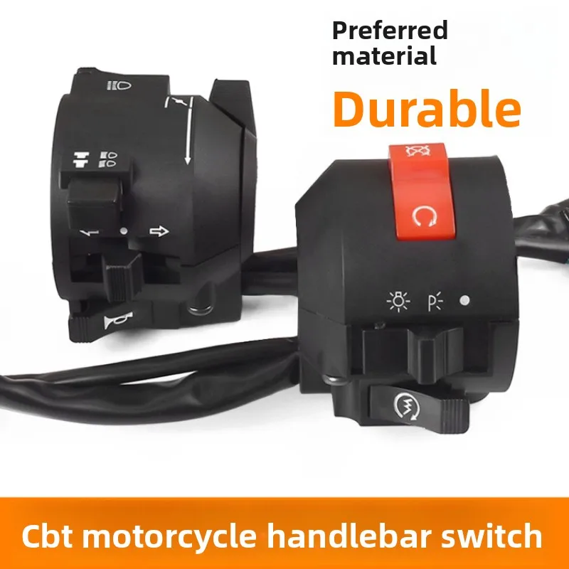 

Motorcycle CBT125 seat switch assembly, headlight steering electric start horn handlebar combination switch.