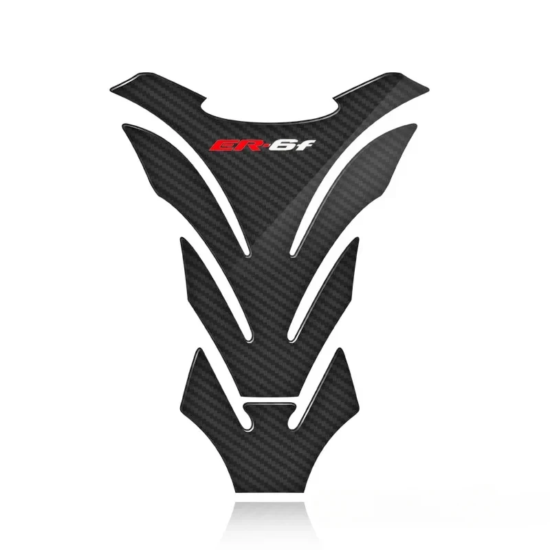 For ER6F ER-6F 3D Carbon Fiber Motorcycle Fuel Tank Pad Cover Protective Decals Stickers