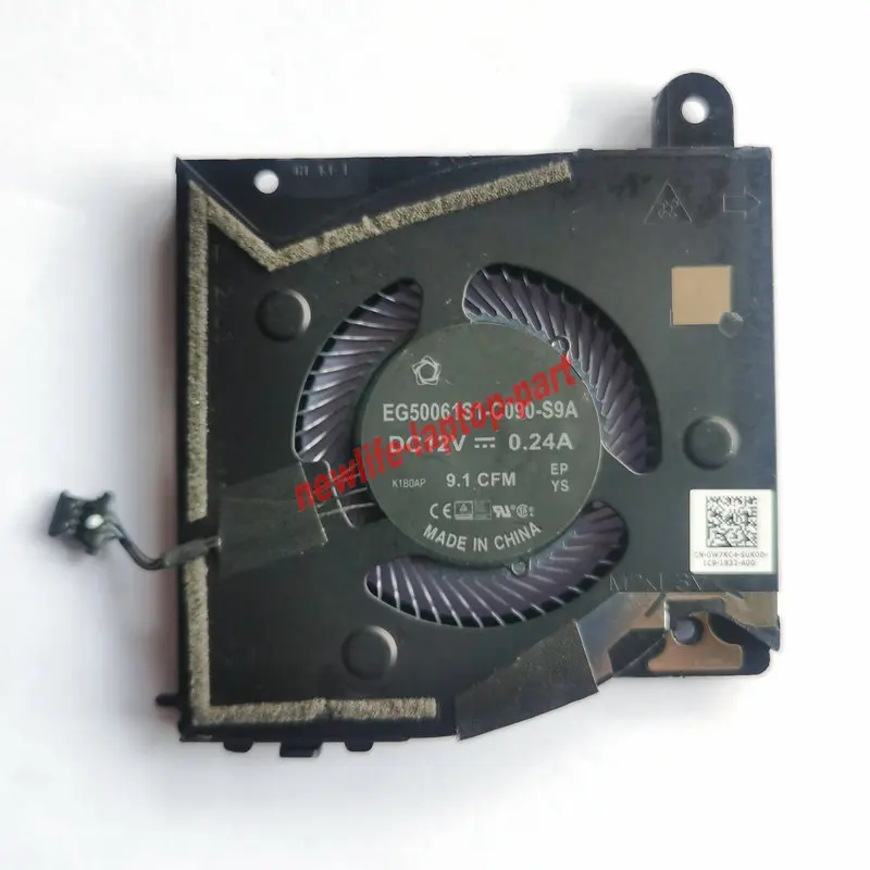 Original For DELL Alienware X17 R1 Laptop CPU Cooling Cooler Fan 0W7KC4 W7KC4 EG50061S1-C090-S9A Tested Free Shipping