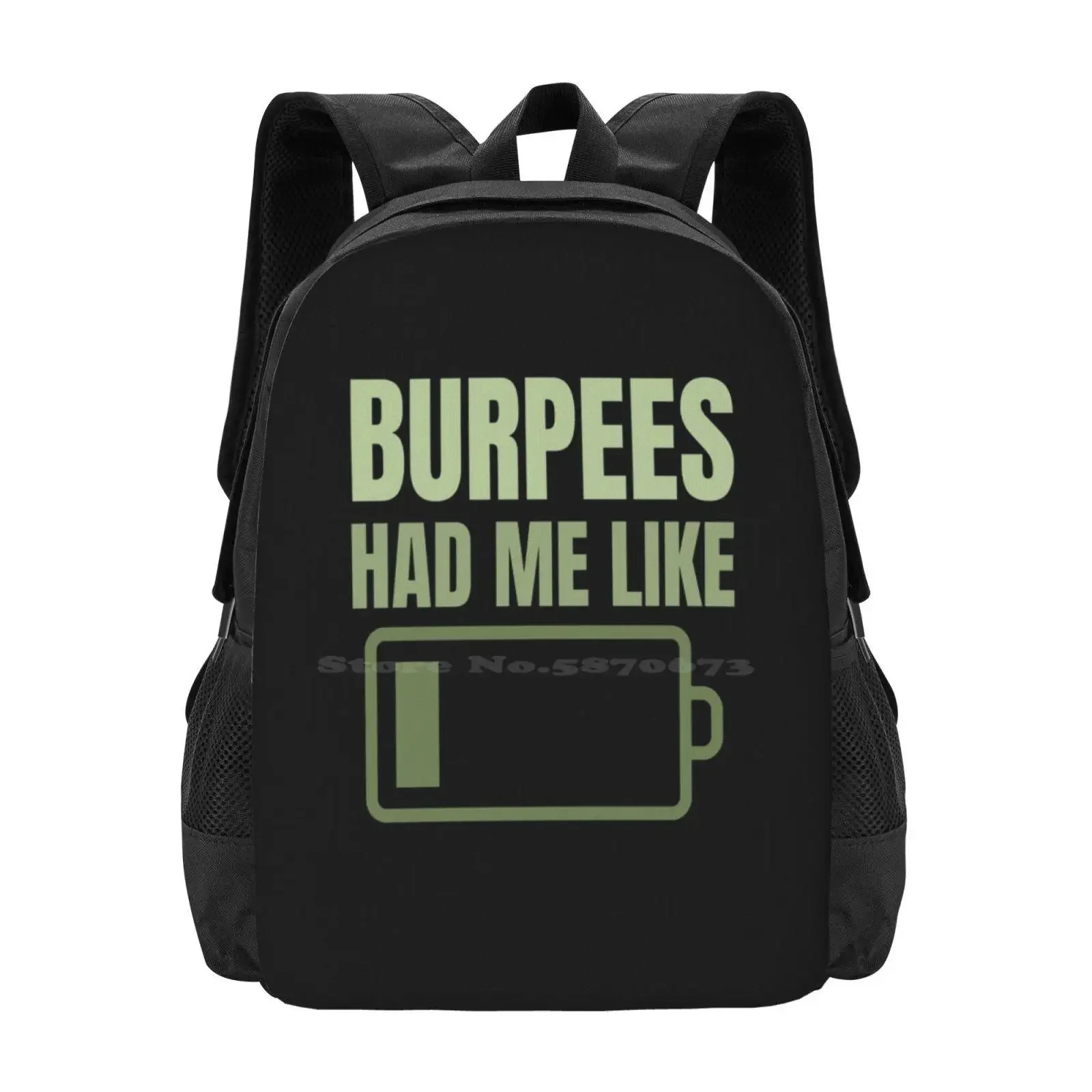 

Burpees Had Me Like Hot Sale Schoolbag Backpack Fashion Bags Burpees Games