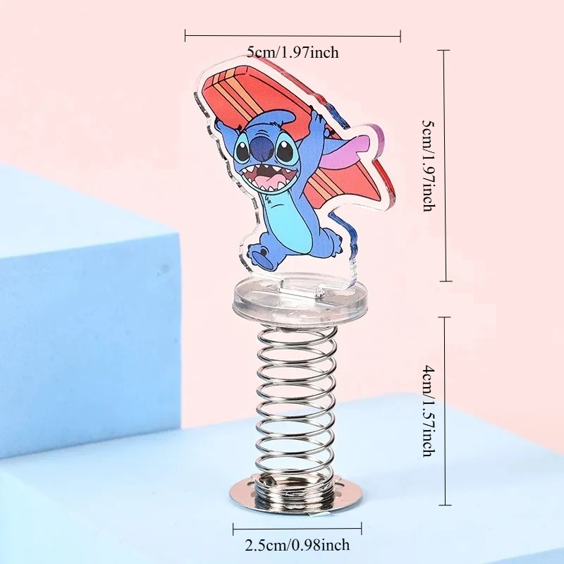 8 stücke Stich Acryl doppelseitige Frühling Schaukel Musik Auto Desktop Ornament Cartoon Emoticon Paket Stand Up Dekoration Geschenk