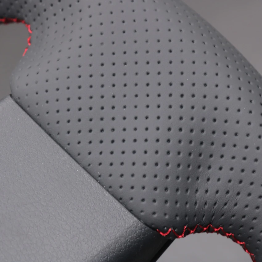 Black Faux Leather Car Steering Wheel Cover for Toyota Raize 2019-2024 Yaris 2023-2024