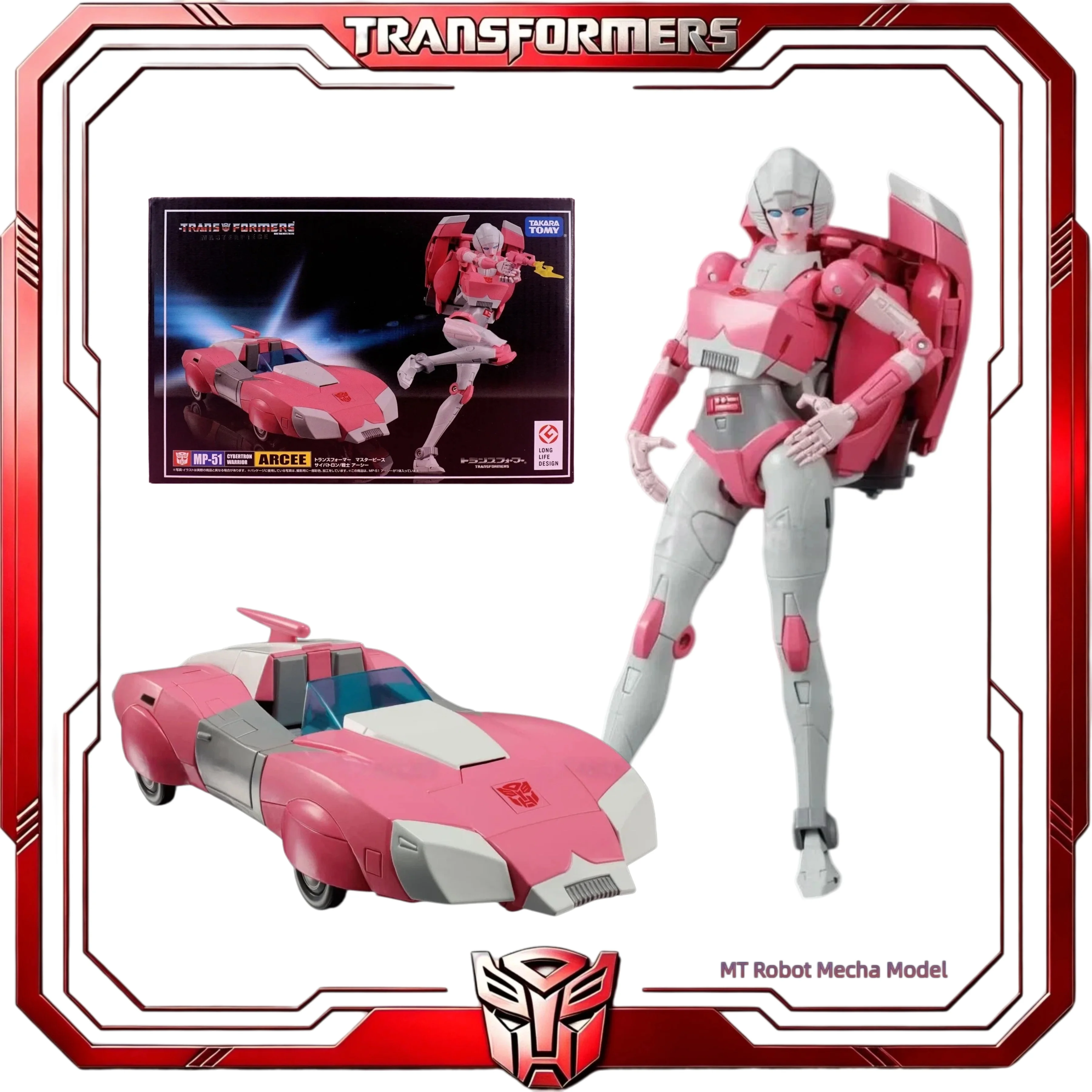 Op voorraad Transformers Masterpiece KO MP-51 Arcee Hasbro Autobot Warrior Collectible Action Figure