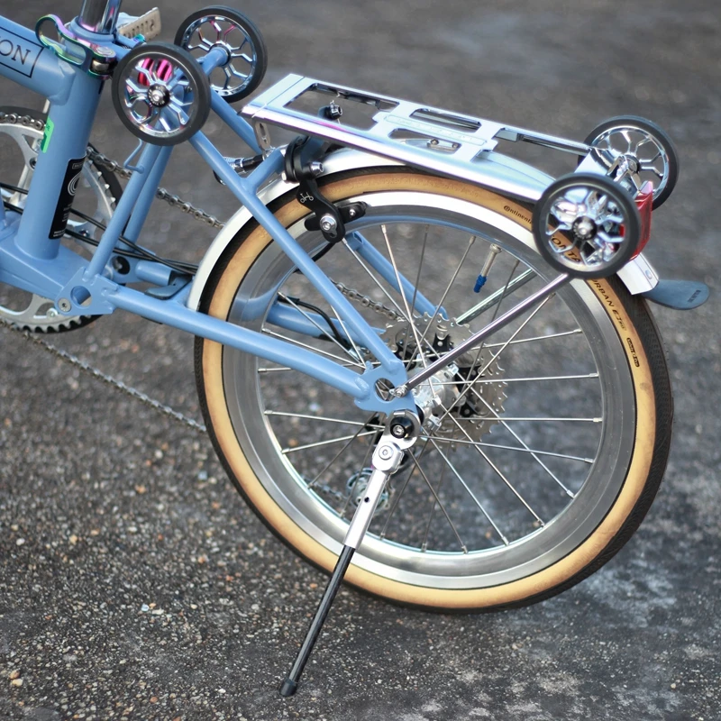 Mr.Tiparts C Line P Line T Line 4-12 Speed Kickstand for Brompton Folding Bicycle Special Carbon Side Brace Ultralight