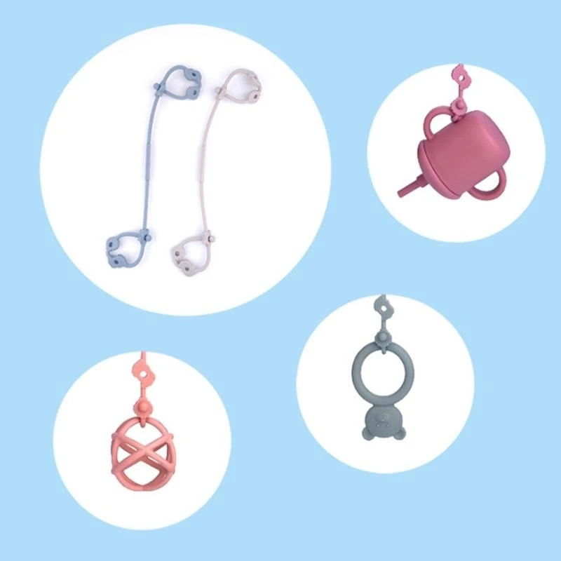 

Infant Soother Holder Clean & Secure Silicone Pacifier Chain Toddler Pacifier Strap Child Friendly for Baby Aged 0 to 3