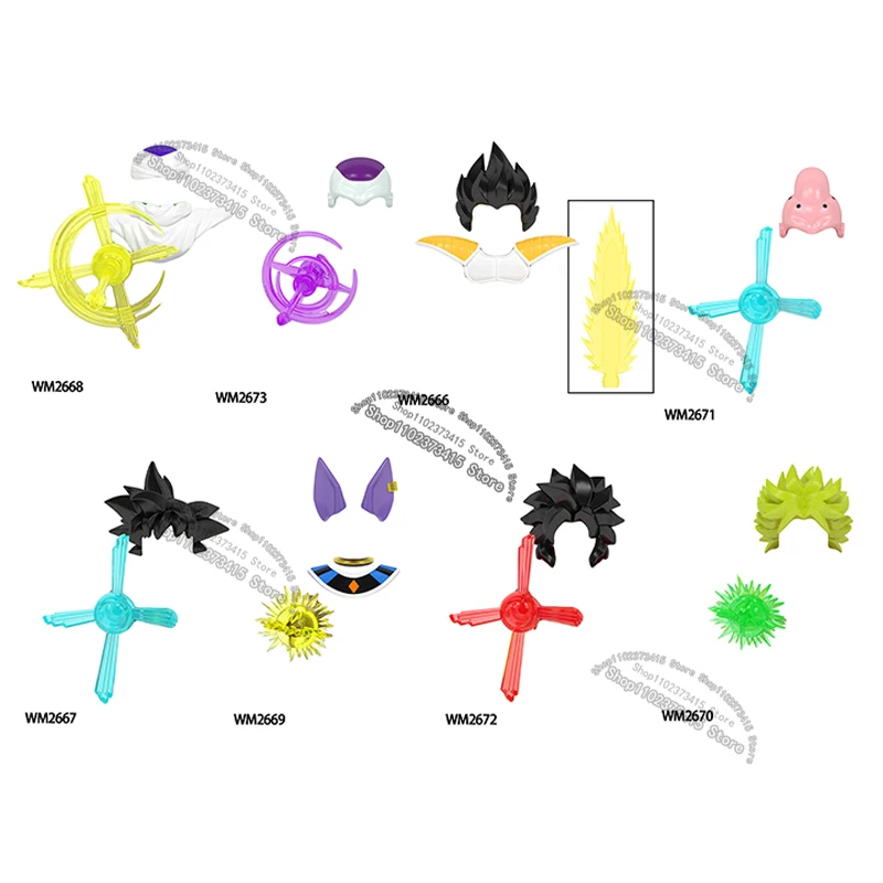 WM blocs WM6177 WM2666 WM2667 WM2668 WM2669 WM2670 WM2671 WM2672 WM2673 Anime dessin animé TV jouet blocs de construction enfants jouets cadeaux