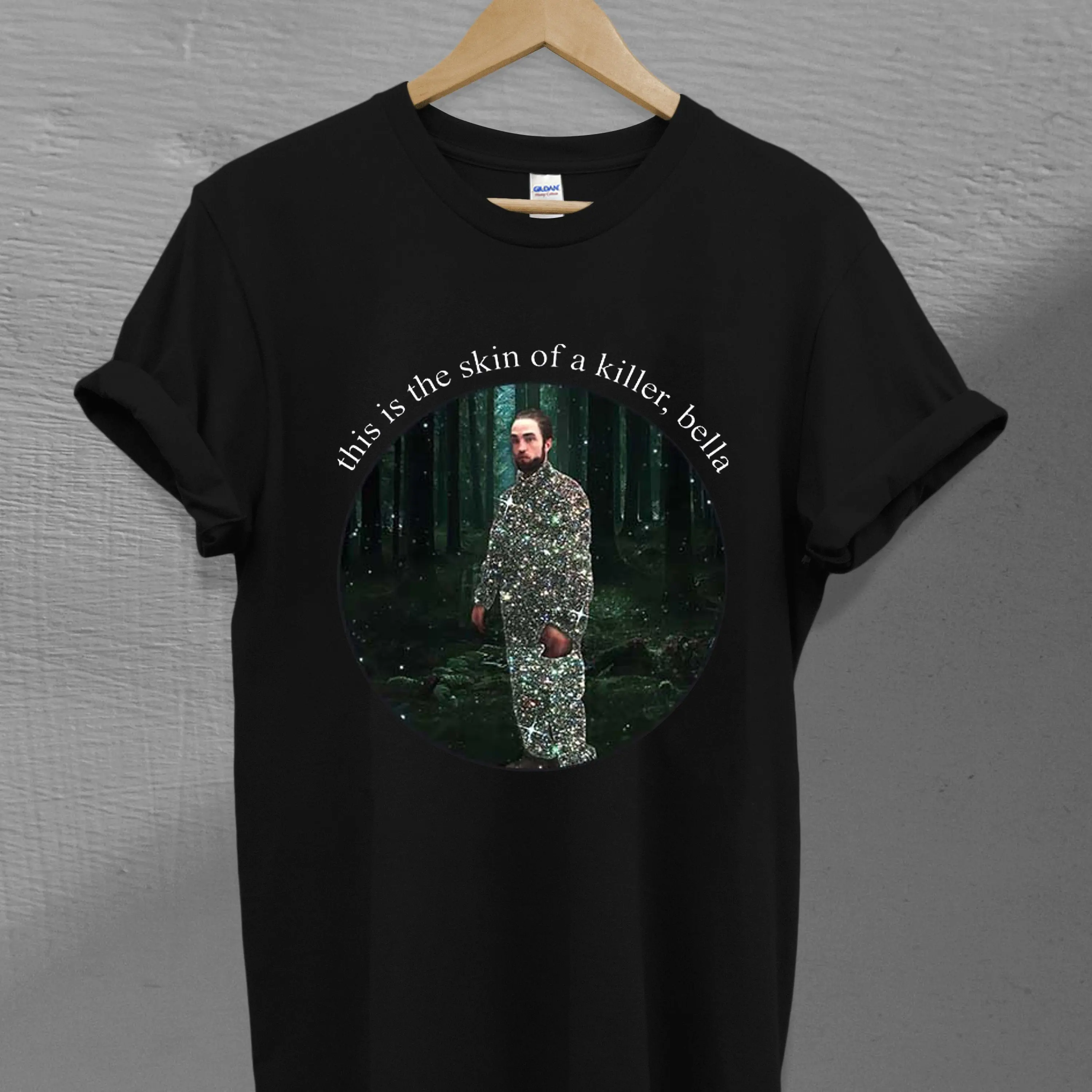 Chemise de Robert Pattinson, chemise Twilight, This Is The Skin of A Killer MACShirt, chemise rétro Edward Cullens, chemise de film Twitlight
