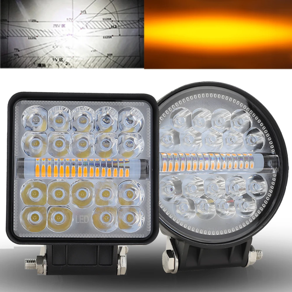 

4inch Led Work Light 96w Warnning Signal Light Offroad Spot Lamp For Truck Car Boat Tractor 4x4 Atv Jeep Truck driving Headlight