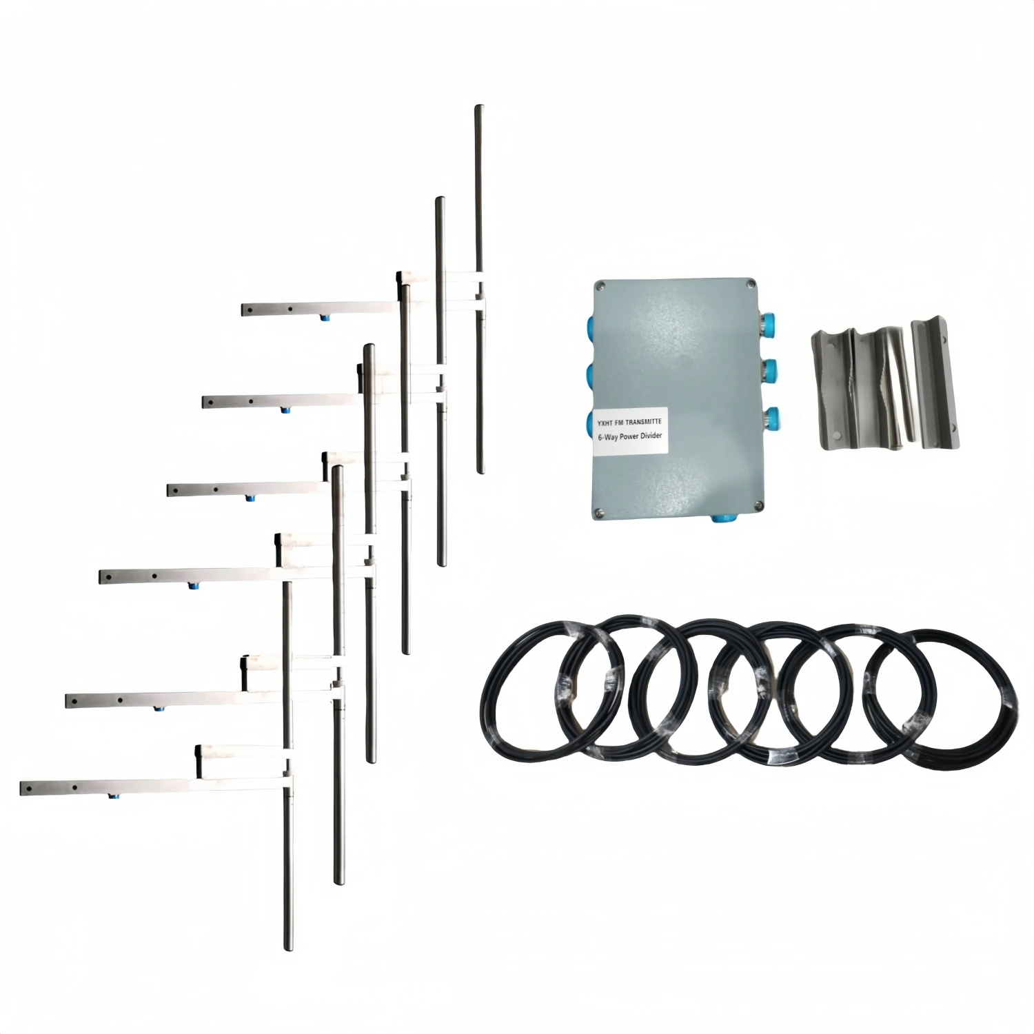 

6-Bay Antenna (Box Version) With Power Divider And Connecting Cables For FM Transmitter