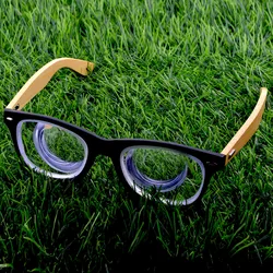 Limit!! Natural Bamboo Legs Environmental Friendly Eyeframe High Myopia Myopic Myodisc Goc Glasses -11D -12D -13D To -20d