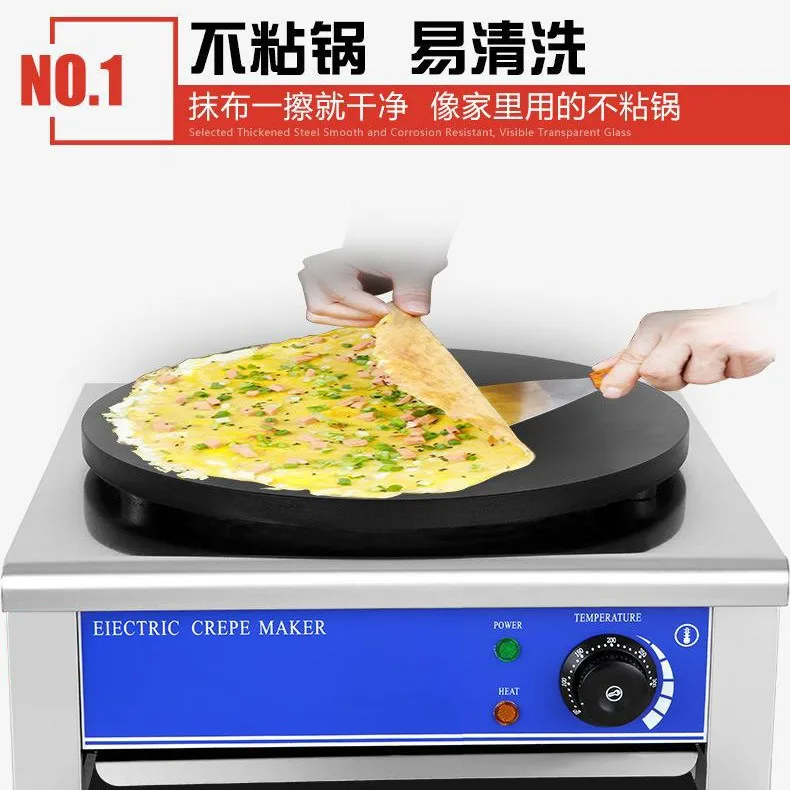 Single head electric halberd stove, commercial grain pancake fruit stove, crepe machine, desktop