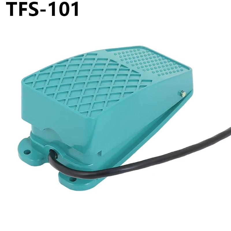 AC 250V 10A SPDT NO NC Нескользящая металлическая моментальная педаль переключения зеленого цвета
