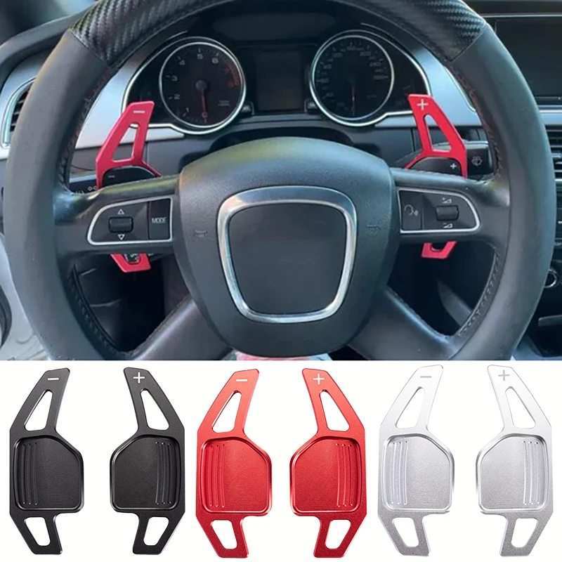 

For Audi TT MK2 8J A5 S5 A4 B8 A3 S3 8P Q5 8R Q7 A6 C6 R8 Sline 2005-2011 Car Steering Wheel DSG Shift Paddle Extension Stickers