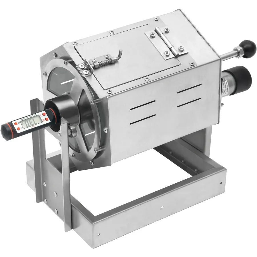 محمصة حبوب البن من نوع طبلة الغاز مع سرعة قابلة للتعديل من 5 إلى 59 دورة في الدقيقة للاستخدام المنزلي والتجاري سعة 300-1200 جرام #1