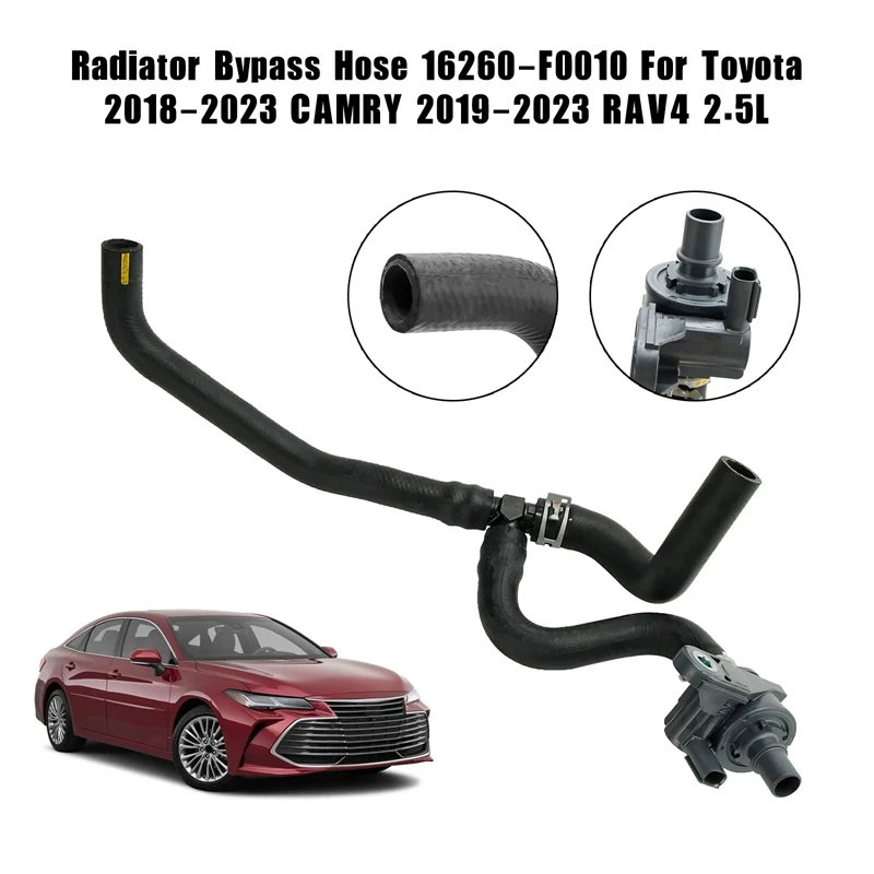 Car Radiator Bypass Hose Assembly 16260-F0010 For Toyota Camry Avalon RAV4 Lexus ES3 2018-2023 Bypass Pipe Tube Rubber