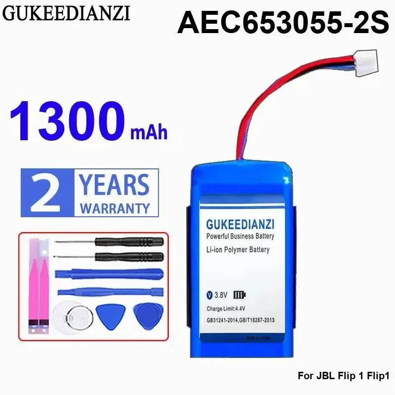 

Аккумулятор динамика 1300 мАч AEC653055-2S для Jbl Flip 1 Flip1 Хорошая низкотемпературная производительность