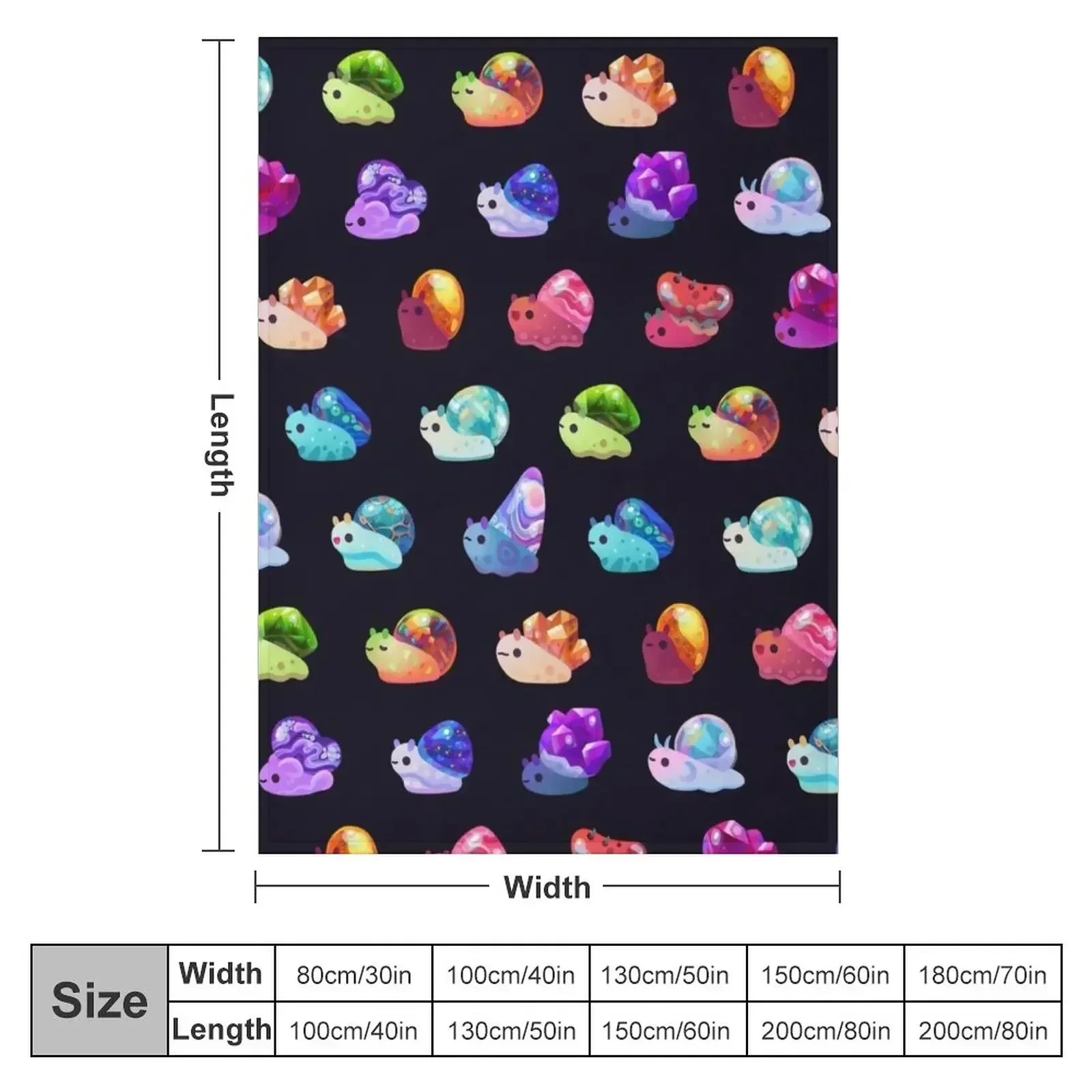 Jewel Snail Throw Blanket Fashion Sofas Plush Beautifuls warm for winter Furry Picnic Blankets