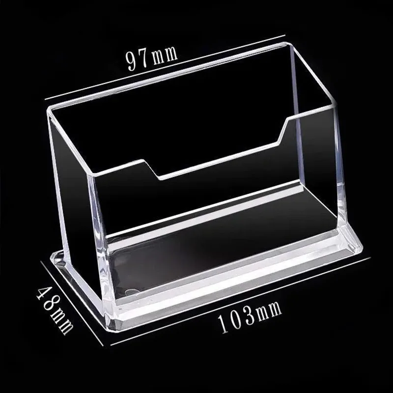 Acrylic Sign Holder Business Card Storage Price Tag Display Business Card Holder Support Carte Desktop Business Card Holder BQ04