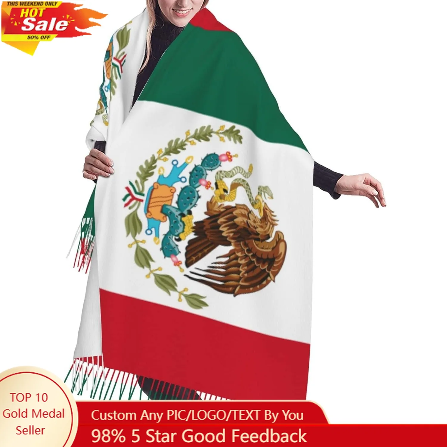 

Scarfs for Women Warm Shawl with Tassels Long Wraps Blanket Scarves For Winter Fall