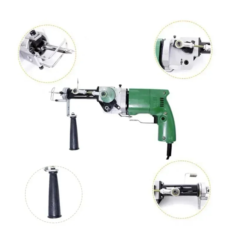 Chinese Quality 2in1 240W Electric Carpet Weaving Gun Tufting Machine Diy Carpet Tool Cutting Pile Loop Pile Two In One