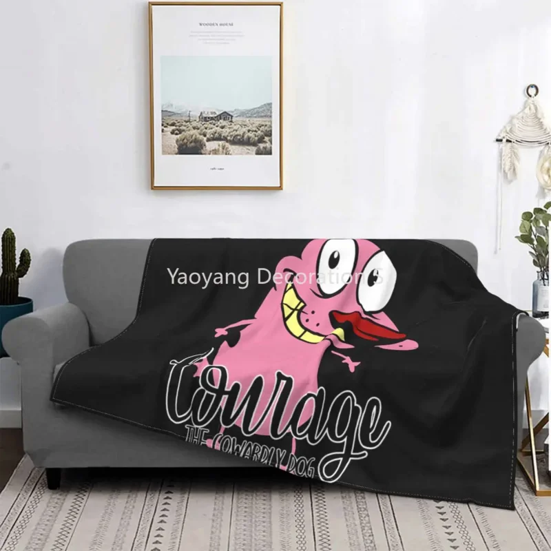 Lion Cowardly Dog Courage The Cartoon Blanket Comfort High-Grade Bedding Supply Mechanical Wash