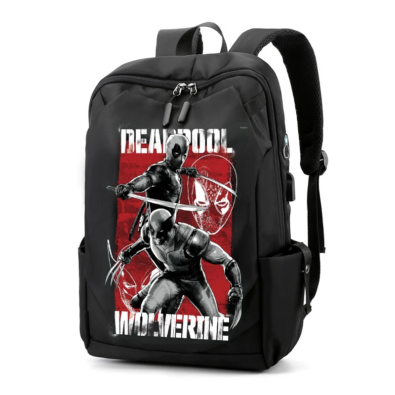 New Deadpool and Wolverine School Bags Cartoon Printed Kids Backpacks Large-capacity Children School Backpack Birthday Gifts