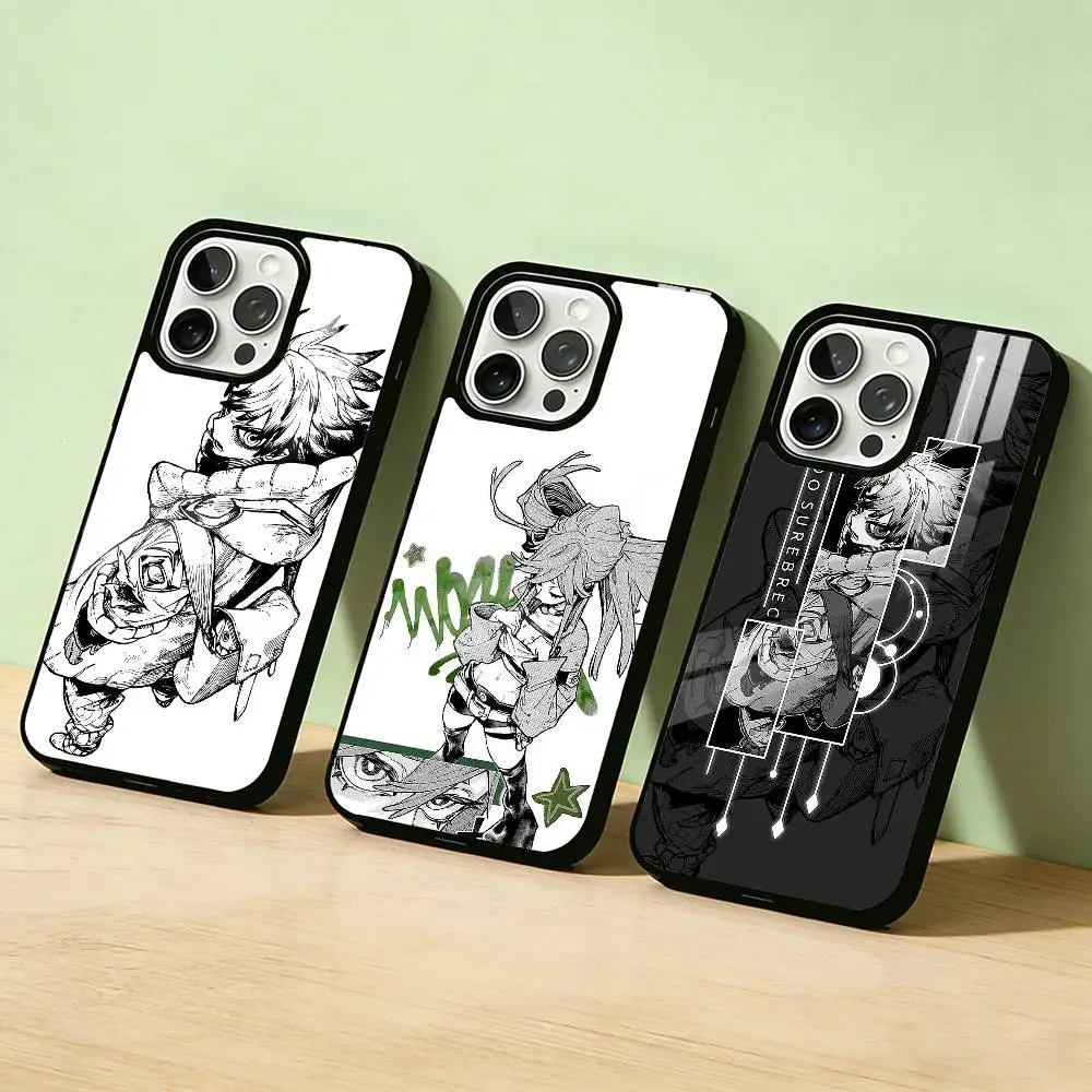 

AAA Rudo Zanka Ryou Engine Amo Phone Case For iPhone 17,16,15,14,13,12,11,Pro Max,Plus Candy Silver Cover