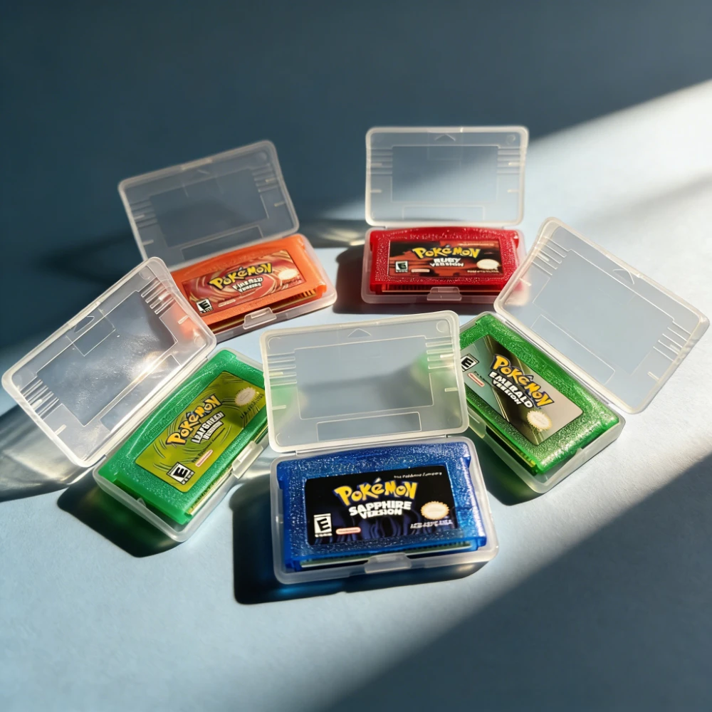 English Pokémon 32 Bit Video GBA Game Card Bundle USA Version Ruby Sapphire Emerald FireRed LeafGreen Gameboy Advance Cartridge