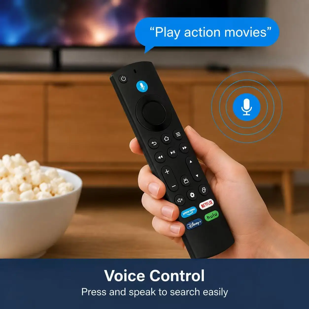 Voice Remote Replacement Compatible with Fire TV Stick 4K Max Lite HD Fire TV Cube 2-4th Gen Insignia Pioneer Hisense TVs - view 2