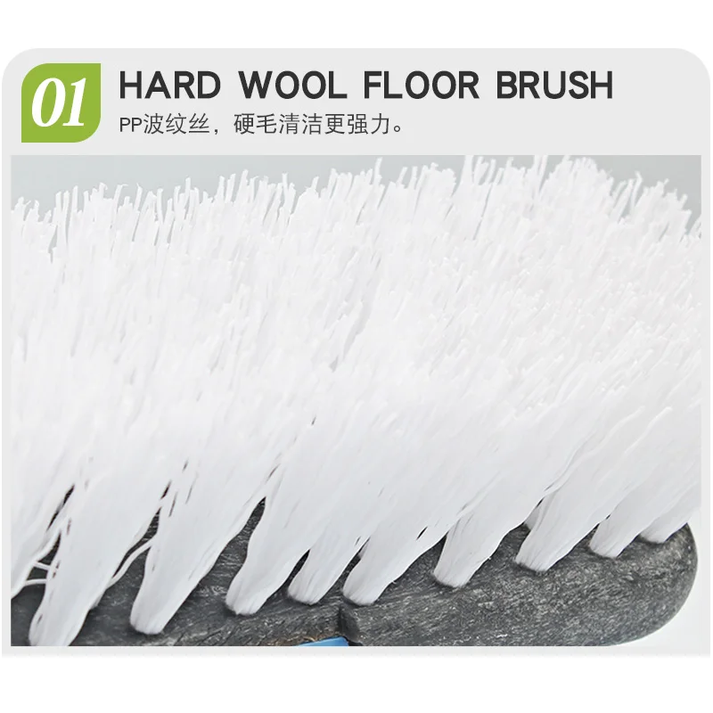 Floor Cleaning Brushes with Long Steel  Handle-47" Bristle Brush Tile Brush  for Cleaning Bathroom,Kitchen,Wall Tile and Outdoor image 4