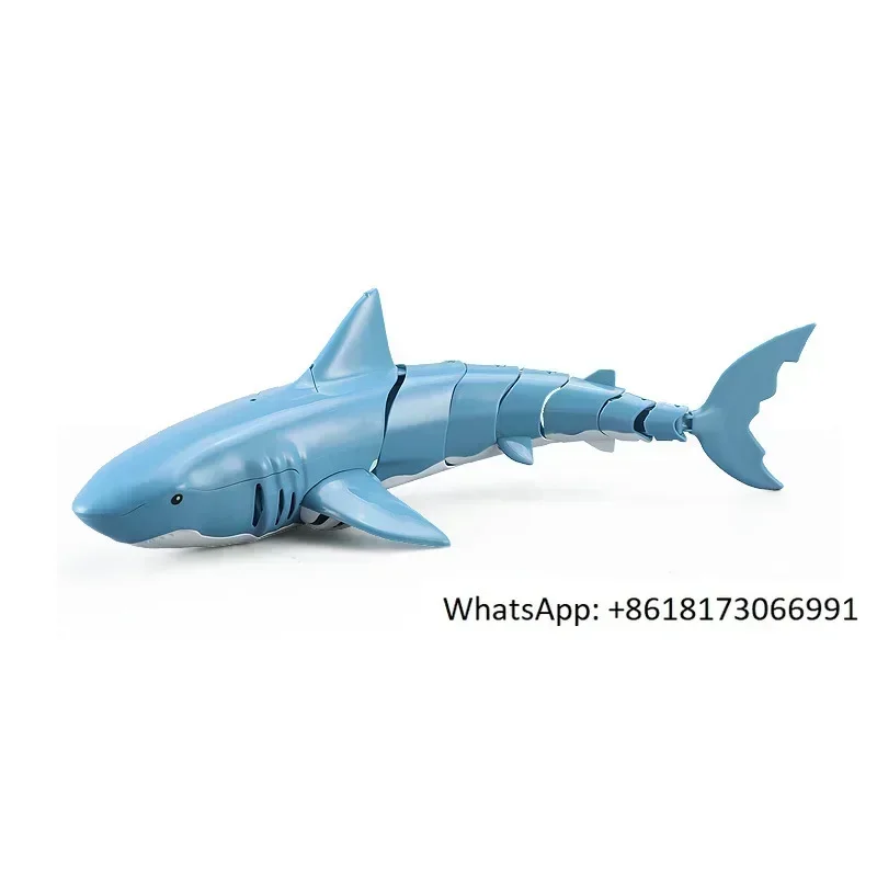 Remote control shark window box simulation blue ocean great white shark children's speedboat mechanical model