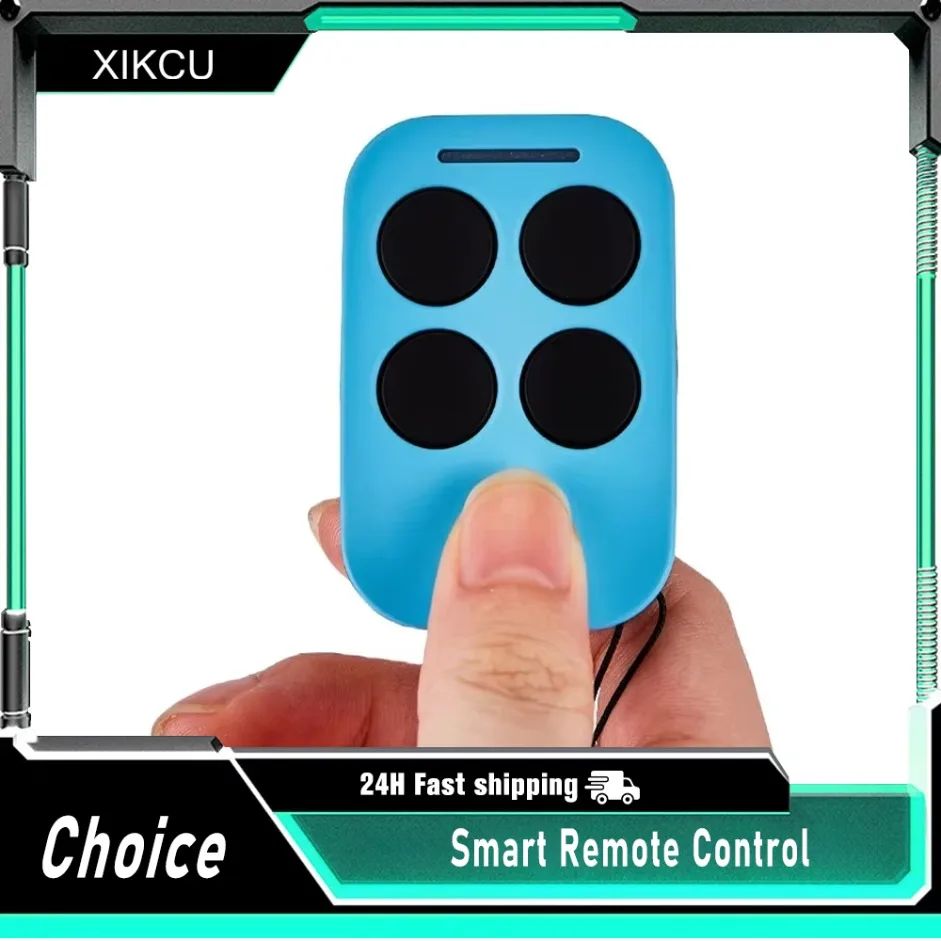 

Garage Door Remote Control AUTO SCAN Multi Frequency Duplicate 280-868MHZ Multi Brand 433.92MHz Fixed Rolling Code Gate Opener