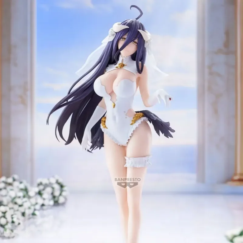 New In Stock Banpresto Overlord Shining Charm Dead King Series Albedo Wedding Dress Prize Figure collection Model Toy Gifts