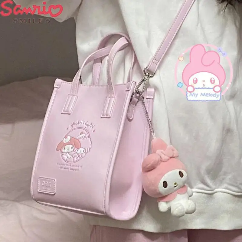 

Sanrio New Handbag Pu Material Kuromi Cinnamoroll Melody The Single Shoulder Bag Large Capacity Satchel A Birthday Present