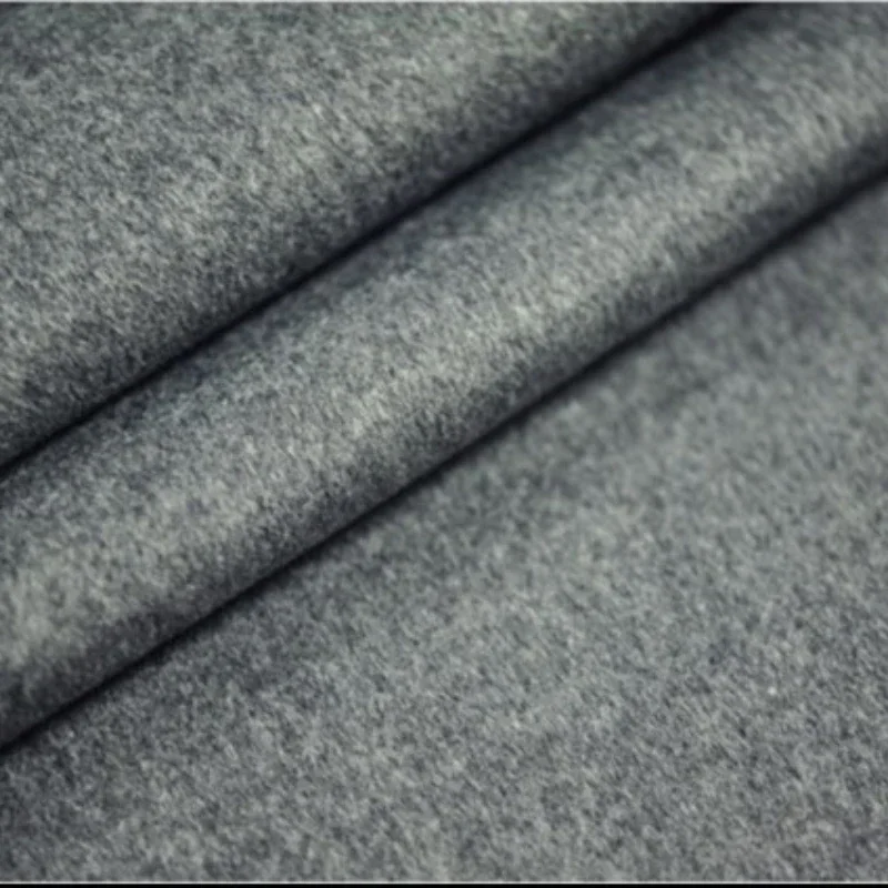 Brand Fashion Wool Cashmere Fabric Soft Double-sided High-grade Gray Mint Blue High-end Coat Diy Sew Fabrics Cloth Per Meter