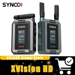 SYNCO XVision HD 무선 비디오 전송 시스템 1080P60 UVC 스트리밍 80ms 낮은 대기 시간 카메라/스마트폰/PC용 제로 노이즈