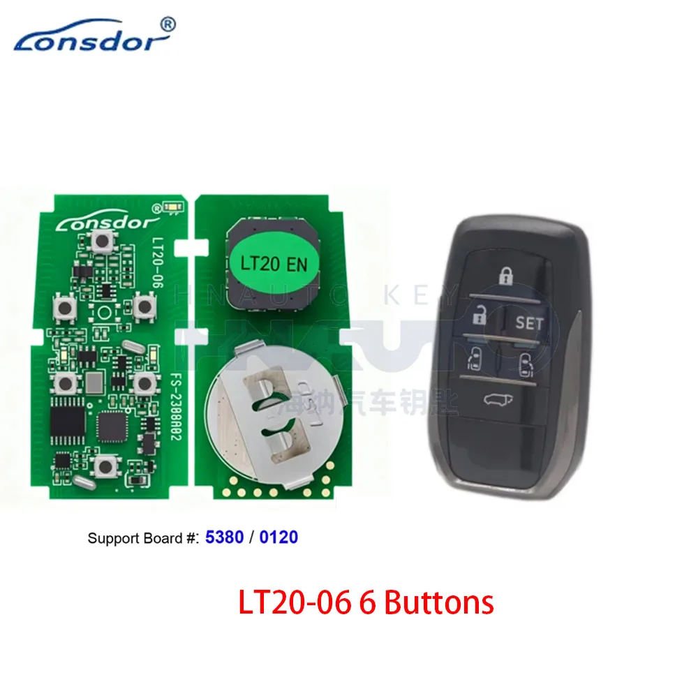 Lonsdor LT20-06 Smart Key with Shell for Toyota Previa Alphard Vellfire Keyless Smart Key Board 5380 0120 Support K518ISE KH100+