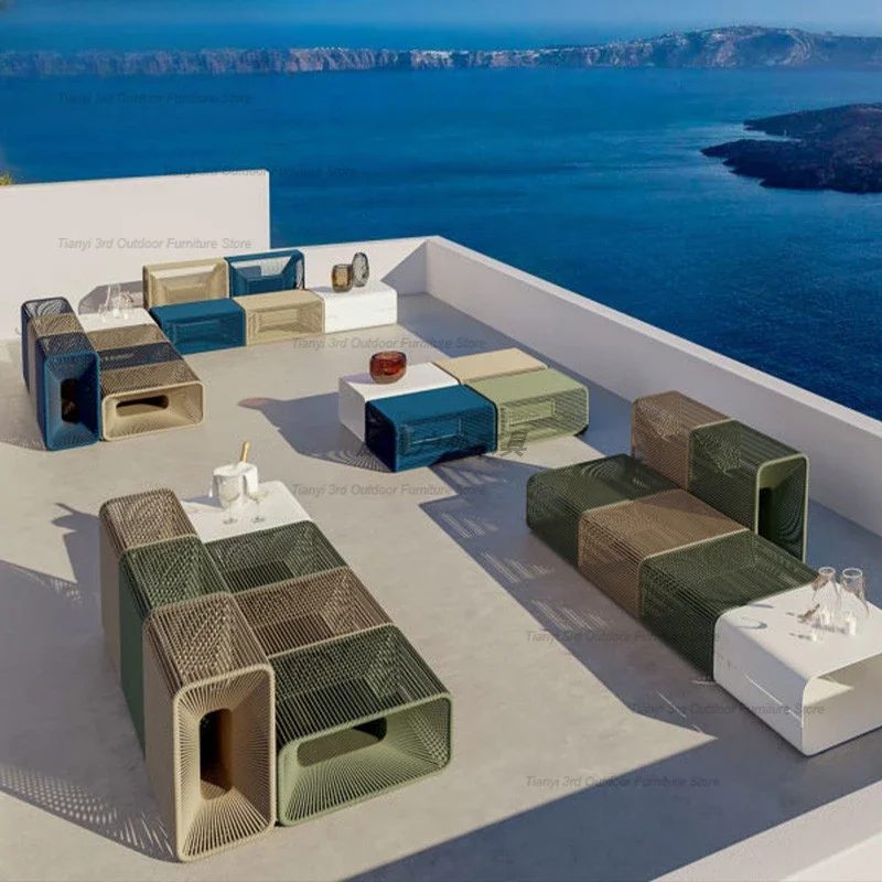

Originality Leisure Courtyard Villa Garden Sofas Italian Style Modern Garden Sofas Simplicity Outdoor Furniture Divano HBOS