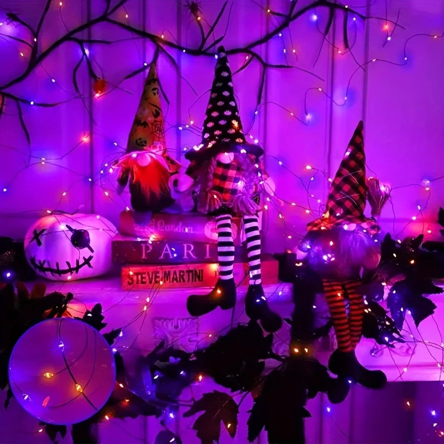 Solar String Lights 50/100/200 Leds Featuring 8 Lighting Modes, Perfect for Halloween And Christmas Party Decorations