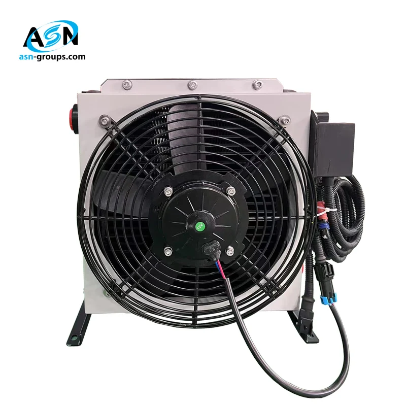 12V/24V Aluminum Plate Heat Exchanger Hydraulic Oil Cooler Fan for Crane Equipment Stable Temperature Control Core Parts
