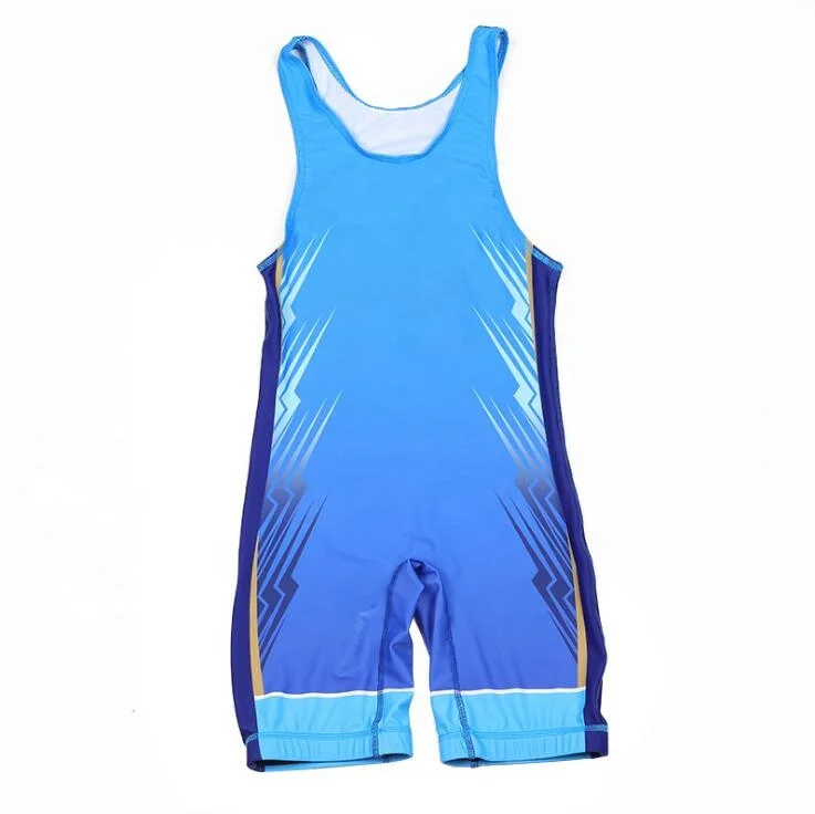 Wrestling Singlets Suit Boxing Triathlon One Piece Bodysuit Iron Men Gym Sport Fitness Weightlifting PowerLifting Skinsuit
