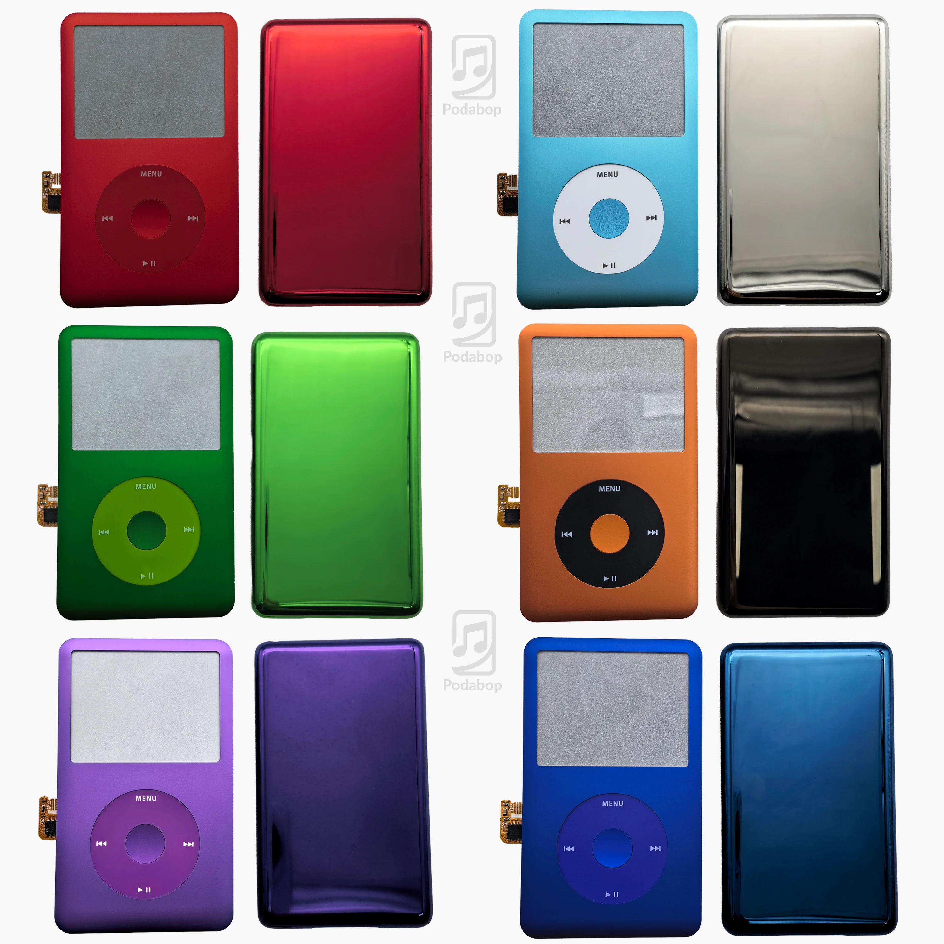 Replacement Metal Front Back Housing for iPod Classic 6th 7th Gen A1238, Faceplate + Backplate with Click Wheel 80-160GB - view 2