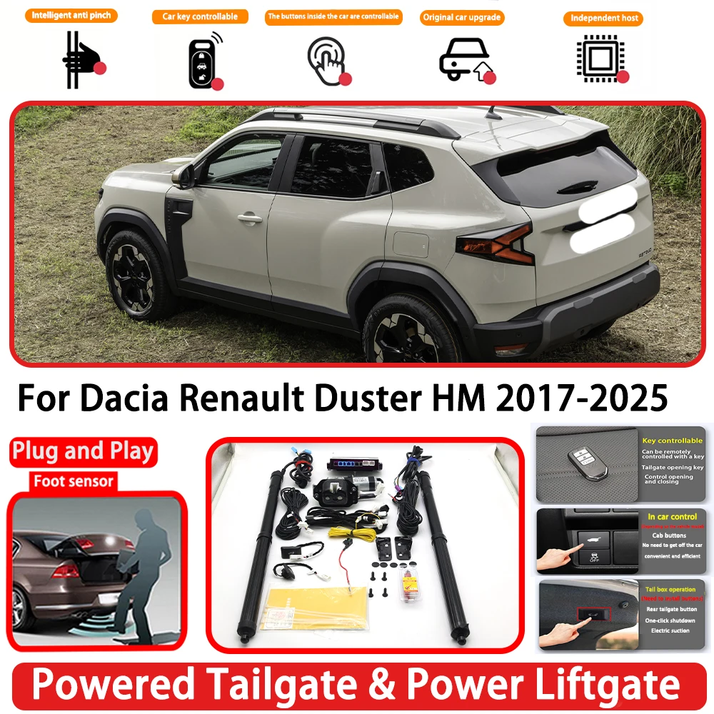 for Dacia Renault Duster HM 2017-2025 OEM Plug and Play Auto Powered Tailgate Power Liftgate Rear Trunk Opener System
