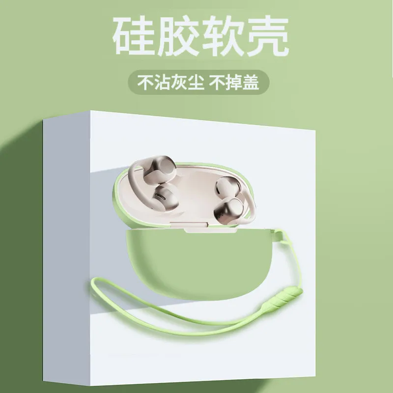 Solid Color Liquid Silicone Earphone Case For Shokz OpenDots ONE E310 OpenDots 2 E320 Wireless Earbuds Protective Cover