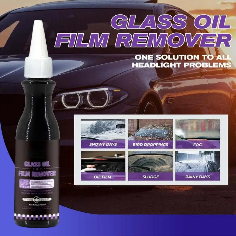 Oil Film Cleaning Cream Auto Window Oil Film Cleaner Car Glass Cleaner Glass Oil Film Cleaner Cream For Home And Auto Stain